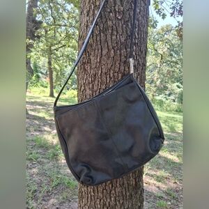 Black Leather Crossbody Bag